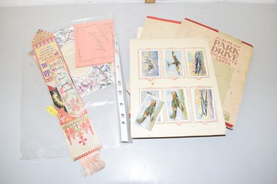 Lot 87 - Mixed Lot: Cigarette cards, book marks and...