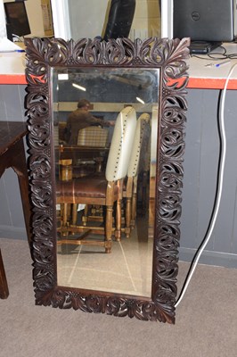 Lot 247 - Early 20th century bevelled wall mirror set in...