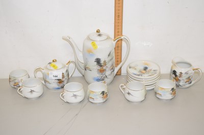 Lot 144 - Japanese eggshell tea service
