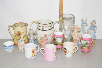 Lot 190 - Mixed Lot: Continental bisque figurines, a...
