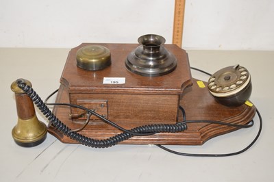 Lot 195 - A vintage wall mounted telephone