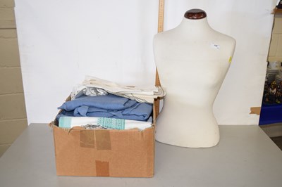 Lot 201 - A torso mannequin together with a box of...