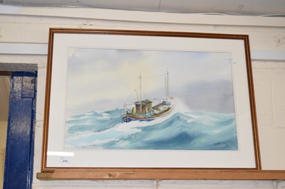 Lot 219 - D C Dunn, watercolour Out of Sea after Guy...