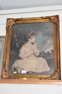 Lot 230 - After Joshua Reynolds, coloured print The Age...