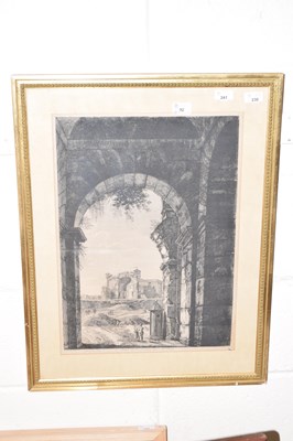 Lot 241 - Rossini Luigi (Italian,1790-1875), 'Veduta...