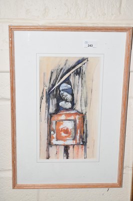 Lot 243 - Wendy Long, gouache and ink study of mussel...