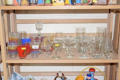 Lot 520 - Mixed glass ware to include tumblers,...