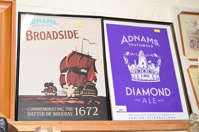 Lot 543 - Two Adnams Brewery signs