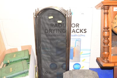 Lot 572 - Folding fire screen and radiator drying rack