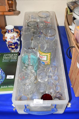 Lot 577 - Assorted glass ware and beer glasses