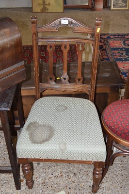 Lot 321 - A late Victorian dining chair together with a...