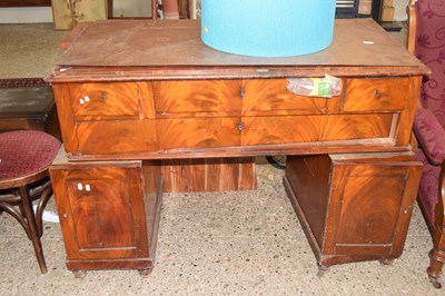 Lot 323 - A twin pedestal sideboard for restoration