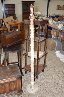 Lot 343 - An onyx standard lamp