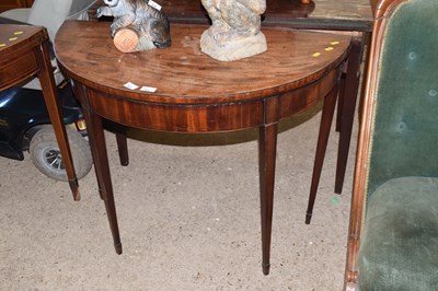 Lot 347 - A Georgian mahogany card table with line...