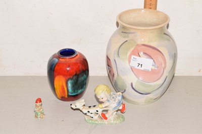 Lot 71 - A Poole Pottery Matisse vase together with...