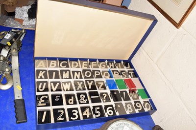 Lot 694 - A box of signage letters
