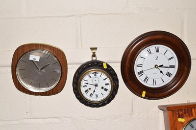 Lot 698 - Three wall mounted clocks