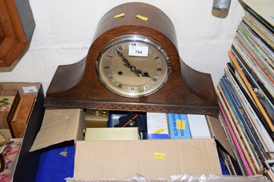 Lot 704 - Mantel clock and assorted clock parts