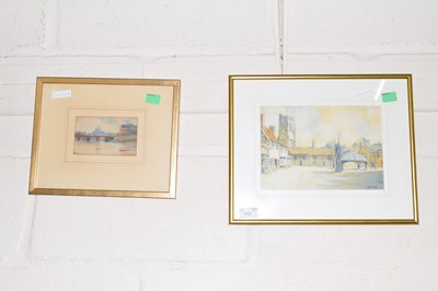 Lot 717 - View of St Pauls and The Thames, watercolour...