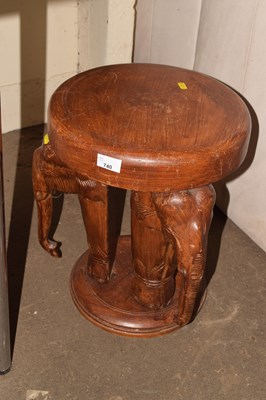 Lot 740 - An elephant footstool