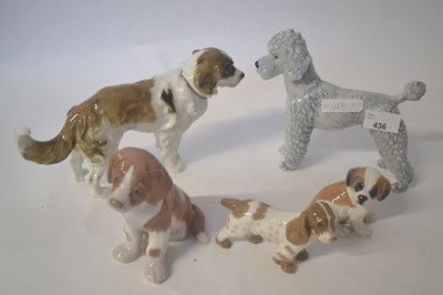 Lot 436 - HUTSCHENREUTHER ST BERNARD & OTHER DOG FIGURES