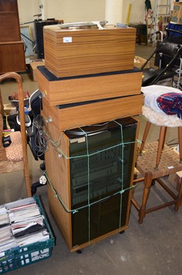 Lot 789 - Vintage Amstrad hi-fi with speakers and cabinet