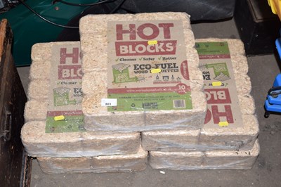 Lot 803 - Five bags of Hot Blocks eco fuel briquettes