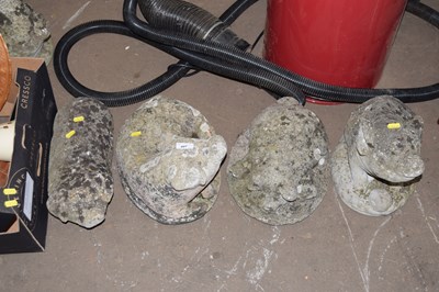 Lot 807 - Four concrete pig ornaments