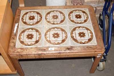 Lot 820 - Vintage tile topped coffee table