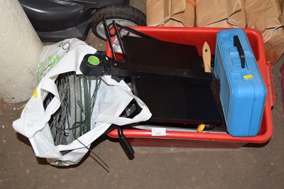 Lot 830 - Box of various assorted tools and garage...