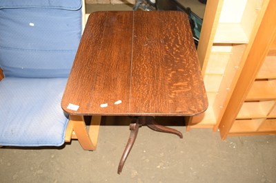 Lot 837 - A Georgian oak pedestal table with rectangular...