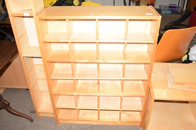 Lot 839 - Light wood finish shelving unit