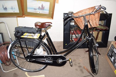 Lot 905 - A ladies bicycle with panier and wicker basket