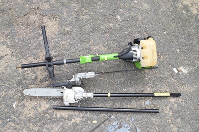 Lot 939 - A petrol hedge trimmer with attachments