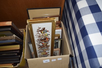 Lot 734 - BOX OF MIXED PICTURES