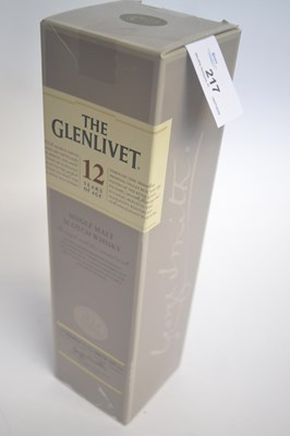 Lot 217 - Glenlivet Single Malt Whisky, 12 Years, 70cl,...