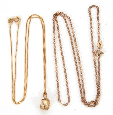 Lot 232 - Two 9ct chains: to include a 9ct chain with...