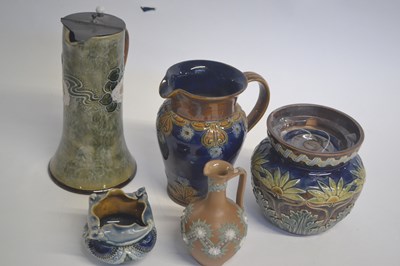 Lot 252 - ROYAL DOULTON JUGS, TOBACCO JAR ETC