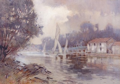 Lot 469 - Frank Southgate RBA (1872-1916), Sailing boats...