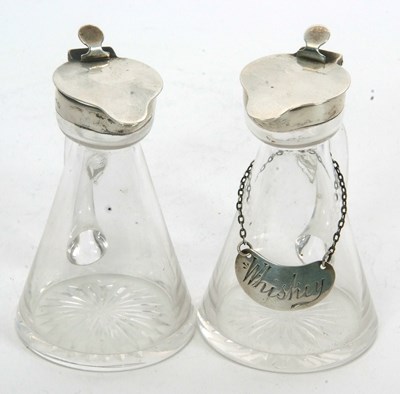 Lot 80 - A pair of  Aspreys silver mounted whisky tots,...