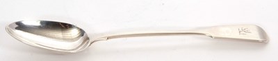 Lot 19 - A Victorian fiddle pattern basting spoon,...