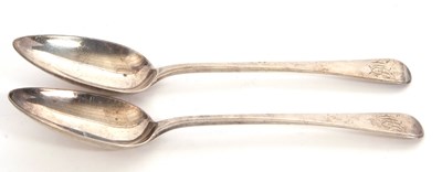 Lot 25 - A pair of George III silver tablespoons, Old...
