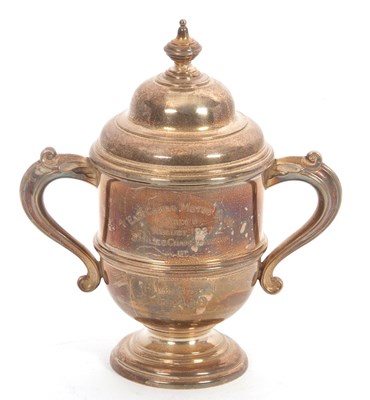Lot 31 - A George V silver twin handle small lidded...