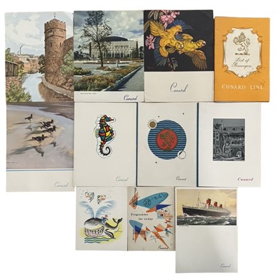Lot 158 - A collection of menus together with activity...