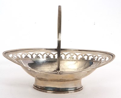 Lot 37 - A George III silver swing handle basket of...
