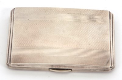 Lot 45 - A George VI silver cigarette case of...