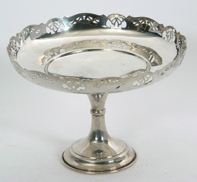 Lot 56 - A George V silver pedestal dish having a...