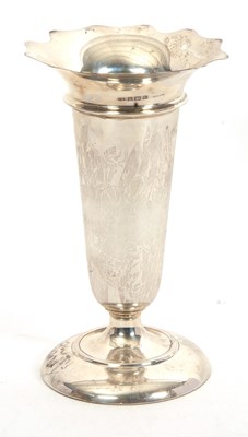 Lot 57 - A large George V silver vase of plain...