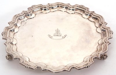 Lot 59 - A late Victorian silver salver, having a...