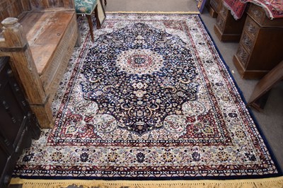 Lot 258 - Rich blue ground full pile Turkish Carpet,...